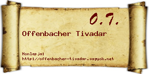 Offenbacher Tivadar névjegykártya