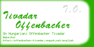 tivadar offenbacher business card